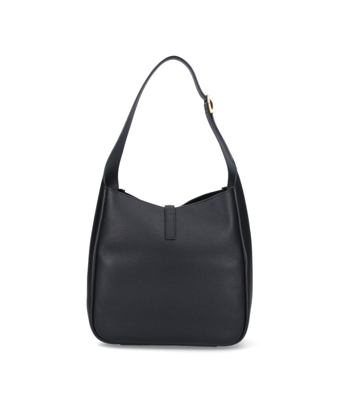 SAINT LAURENT Черная кожаная сумка через плечо, фото 3