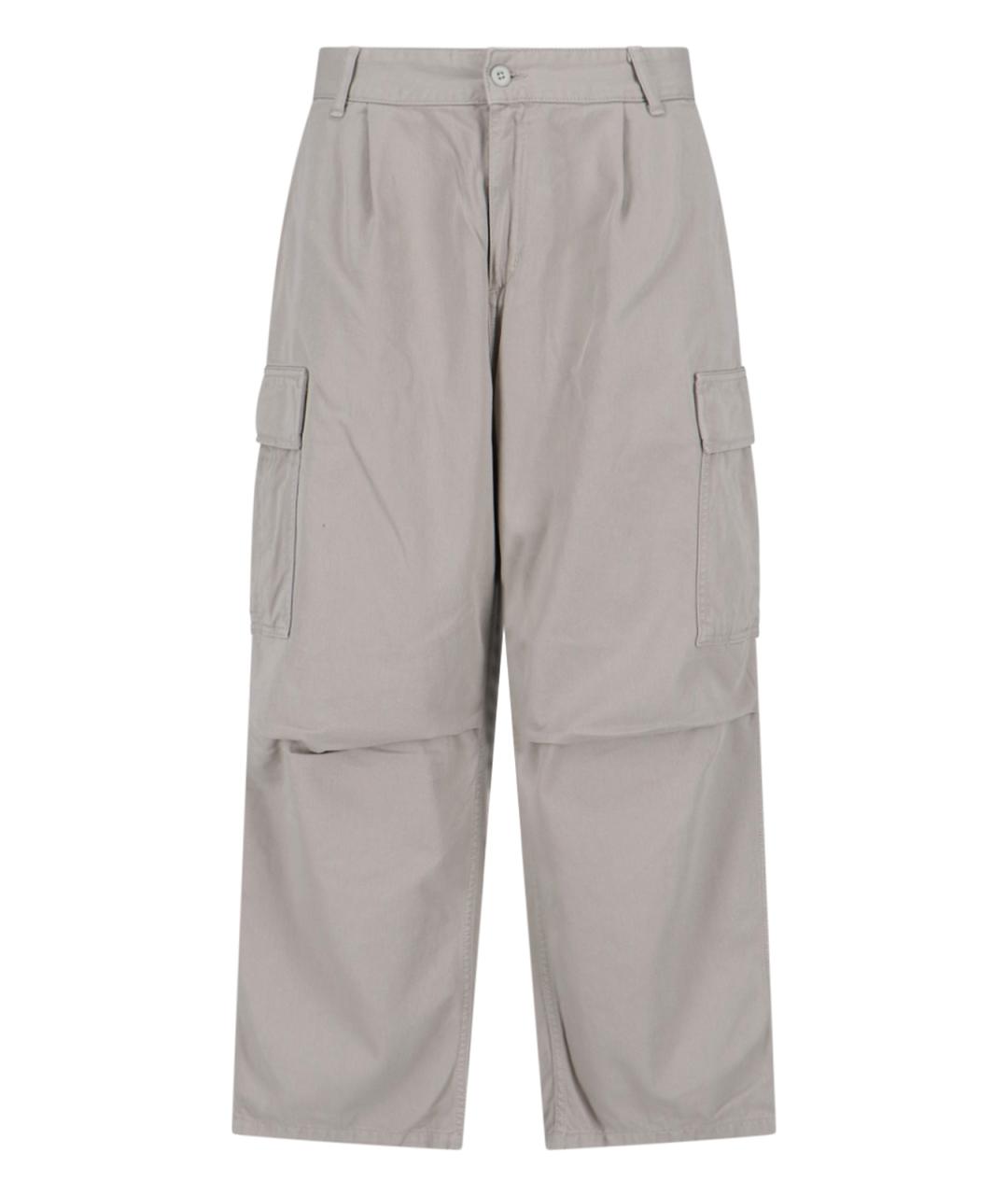 CARHARTT WIP Серые хлопковые повседневные брюки, фото 1