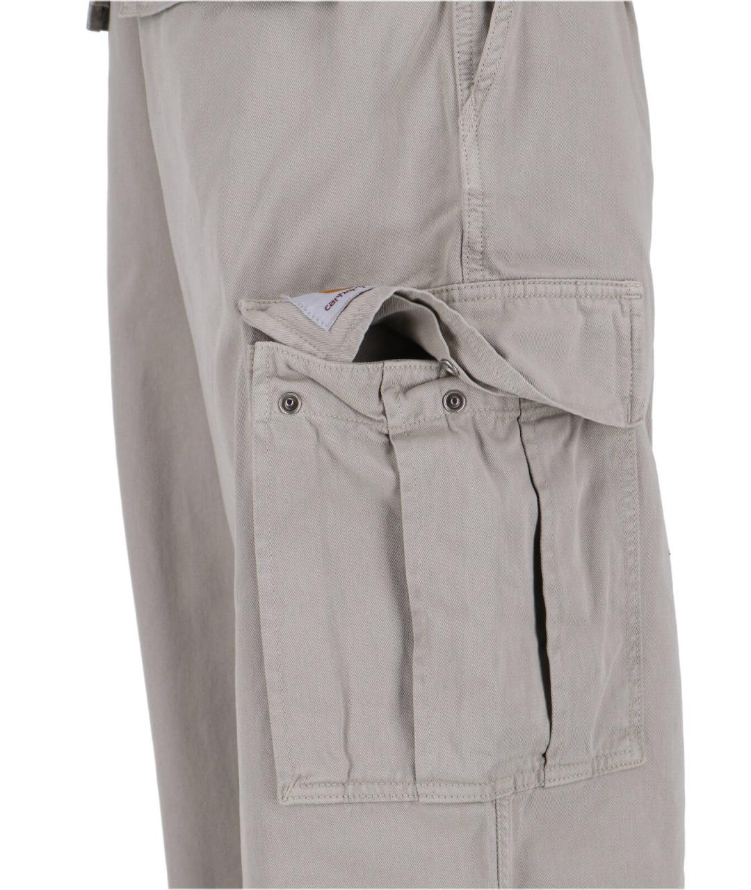 CARHARTT WIP Серые хлопковые повседневные брюки, фото 4