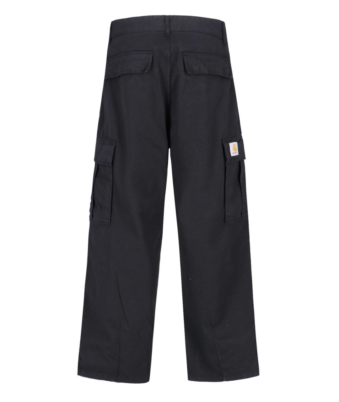 CARHARTT WIP Черные хлопковые повседневные брюки, фото 2