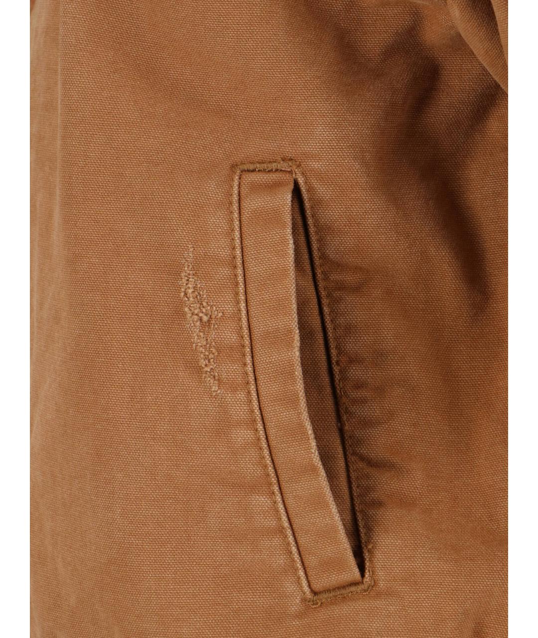 CARHARTT WIP Коричневая хлопковая куртка, фото 3