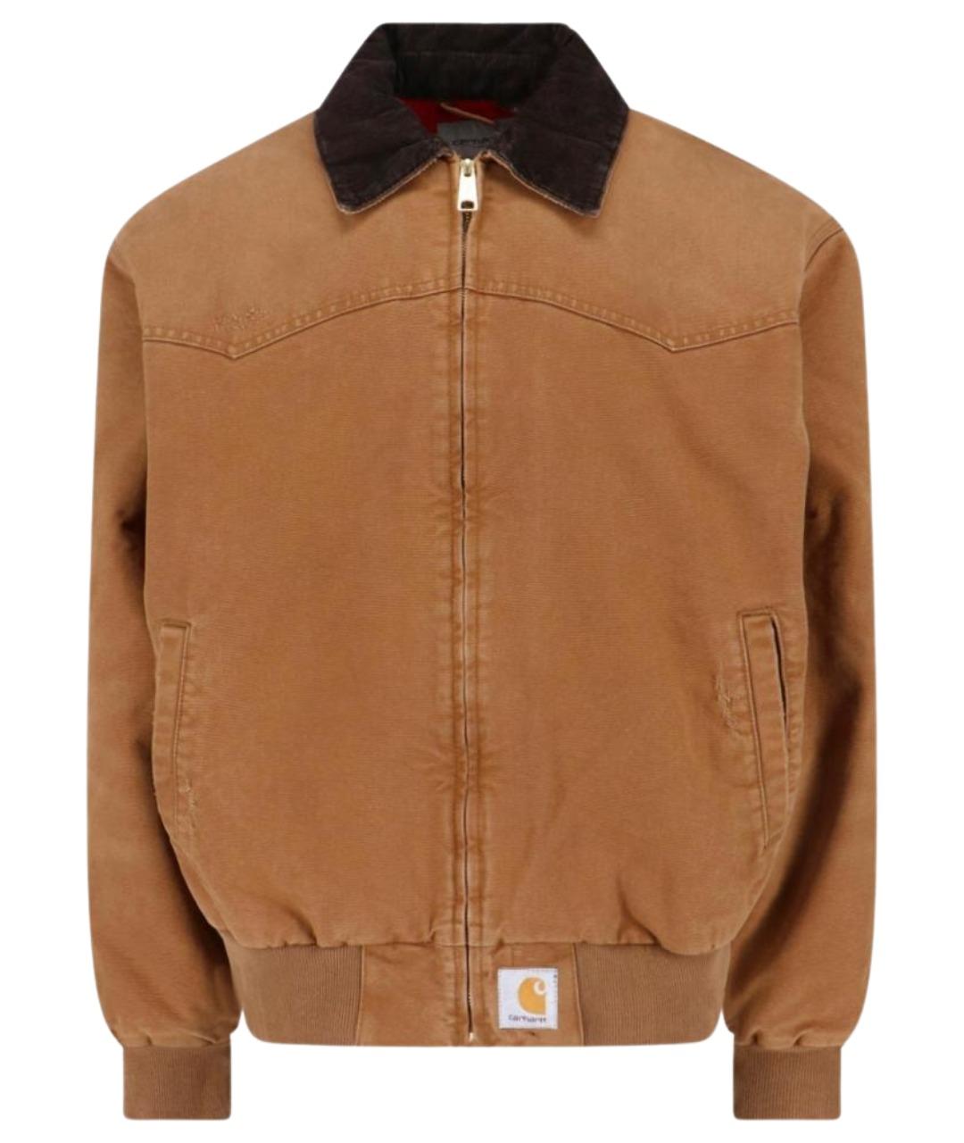 CARHARTT WIP Коричневая хлопковая куртка, фото 1