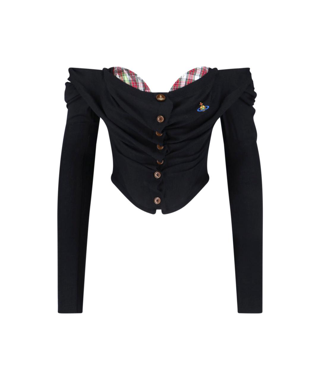 VIVIENNE WESTWOOD Черный шерстяной кардиган, фото 6