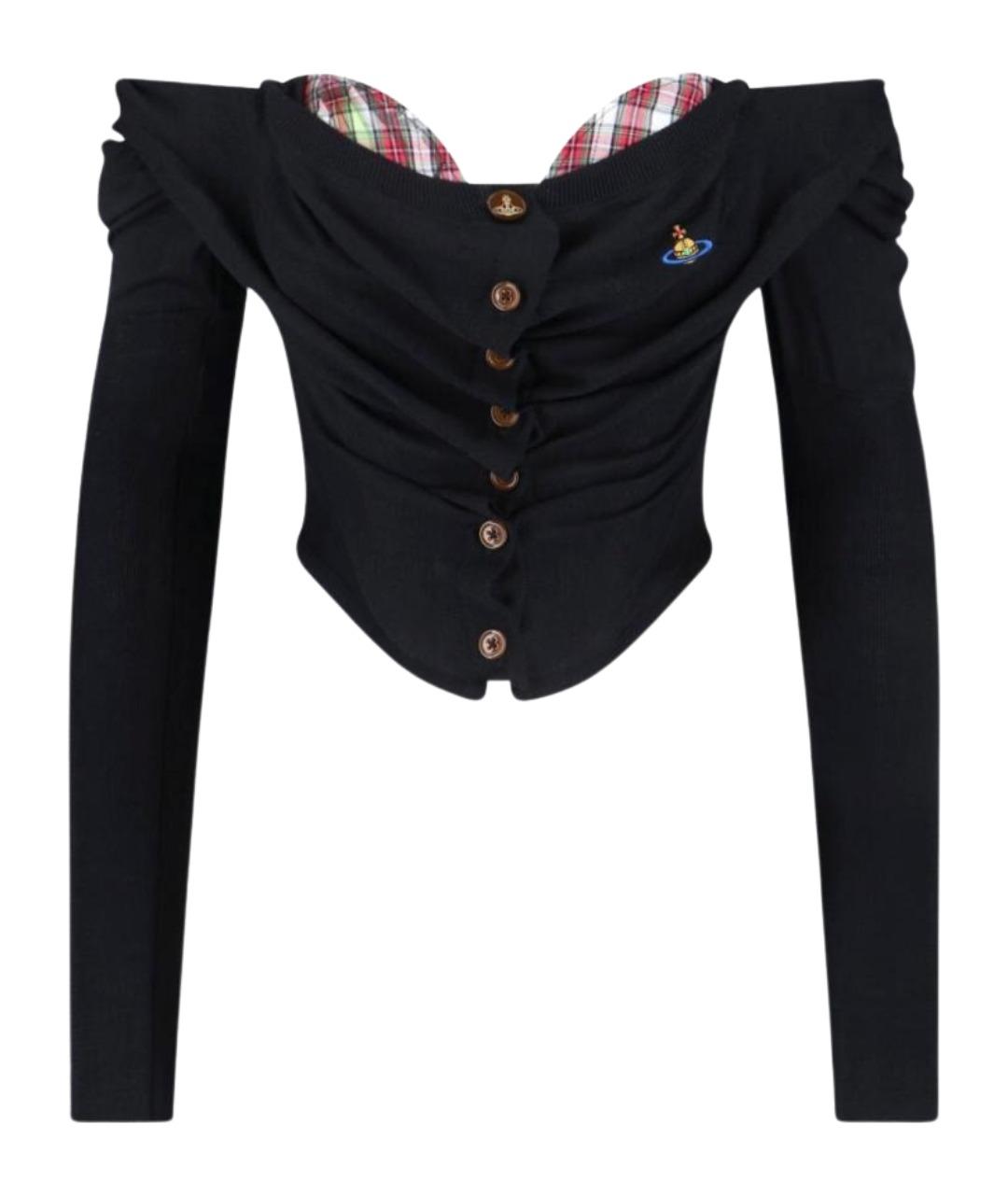 VIVIENNE WESTWOOD Черный шерстяной кардиган, фото 1