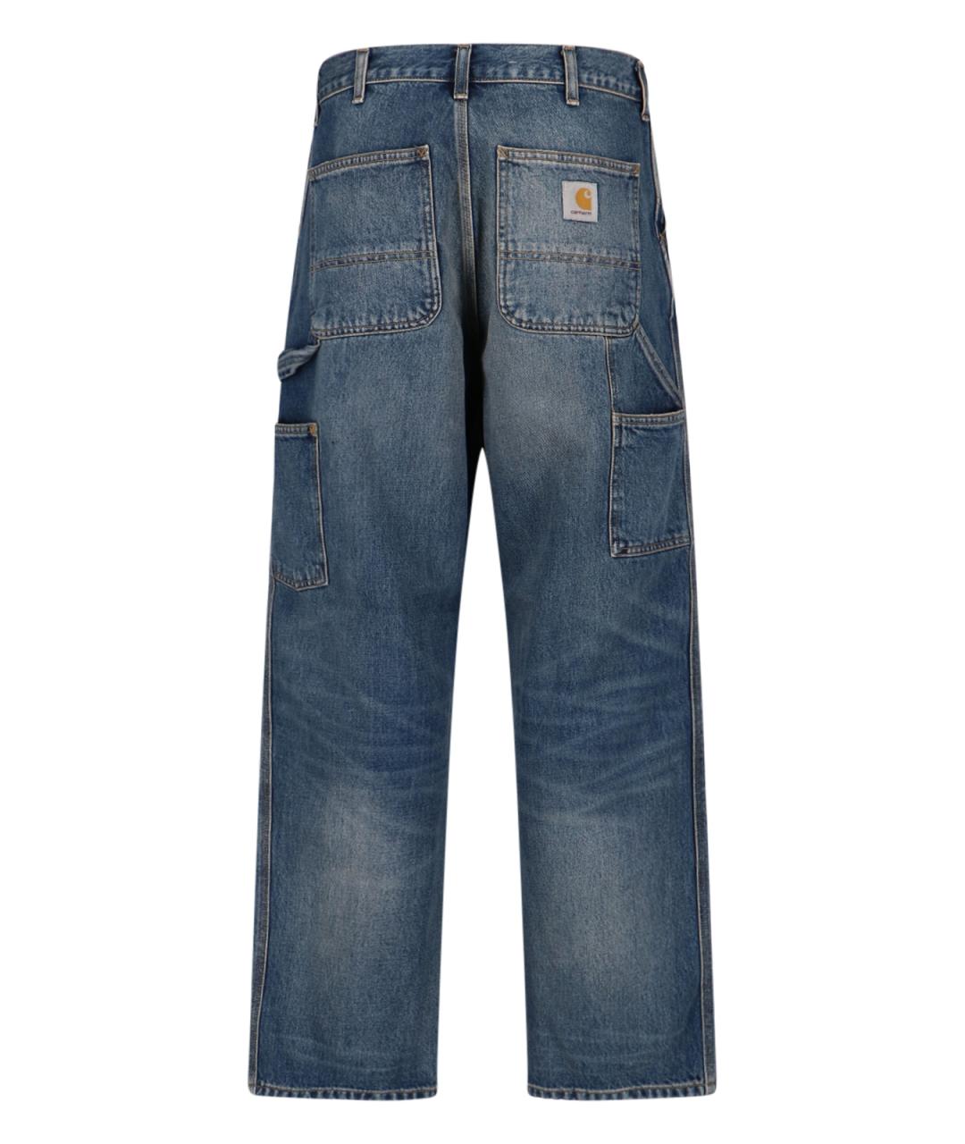 CARHARTT WIP Синие хлопковые прямые джинсы, фото 2