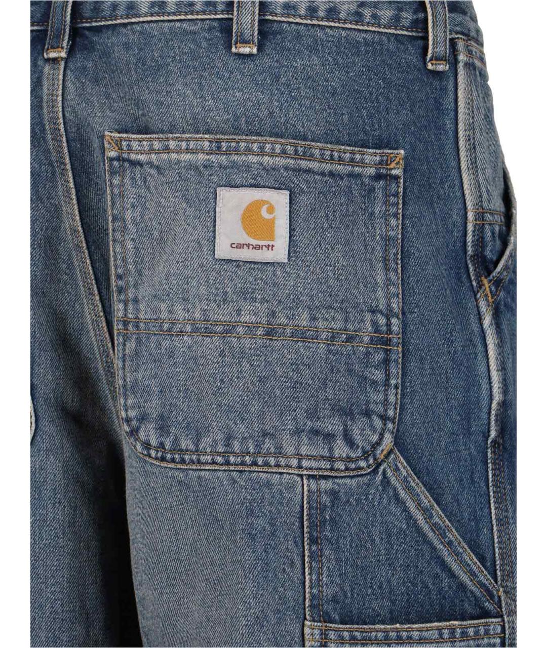 CARHARTT WIP Синие хлопковые прямые джинсы, фото 4