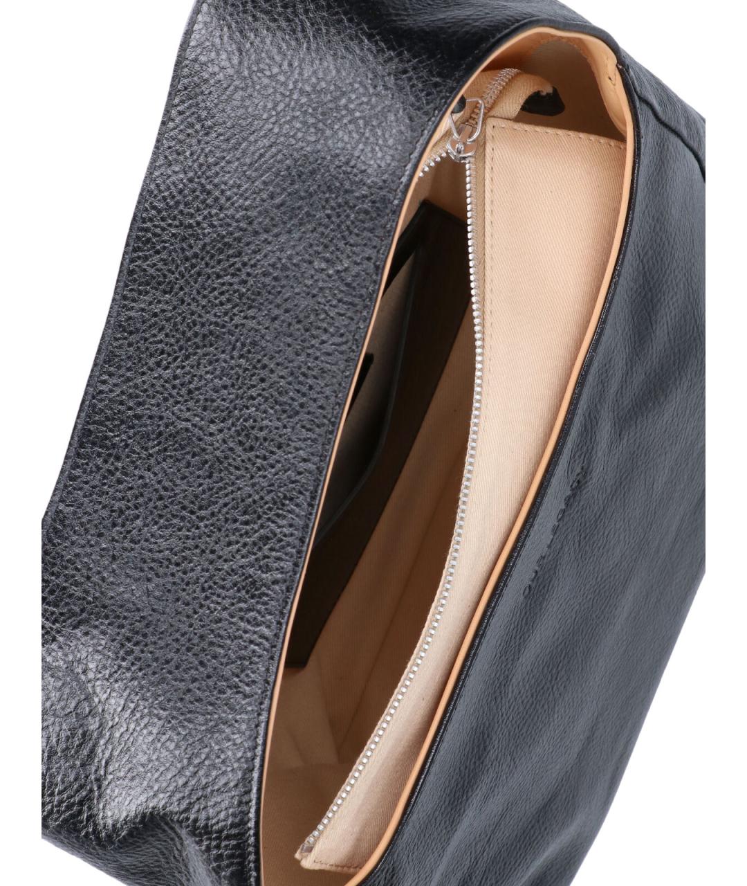 OUR LEGACY Черная кожаная сумка через плечо, фото 4