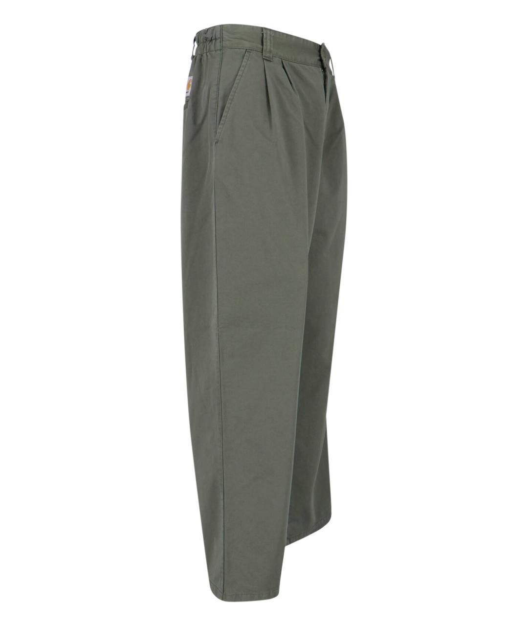 CARHARTT WIP Зеленые хлопковые повседневные брюки, фото 3