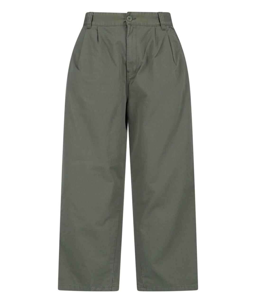 CARHARTT WIP Зеленые хлопковые повседневные брюки, фото 1