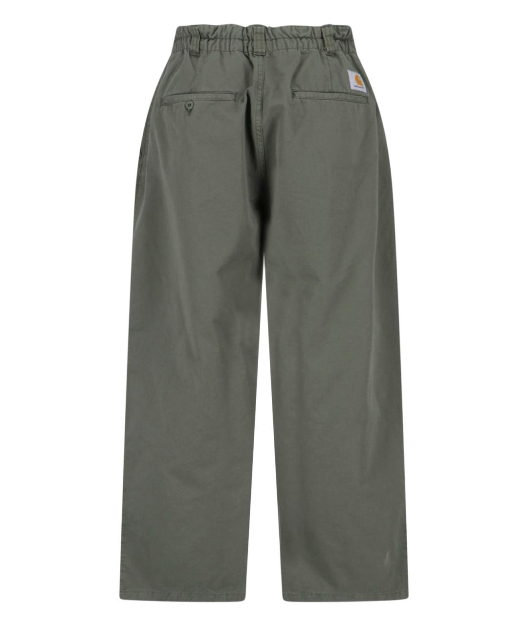 CARHARTT WIP Зеленые хлопковые повседневные брюки, фото 2