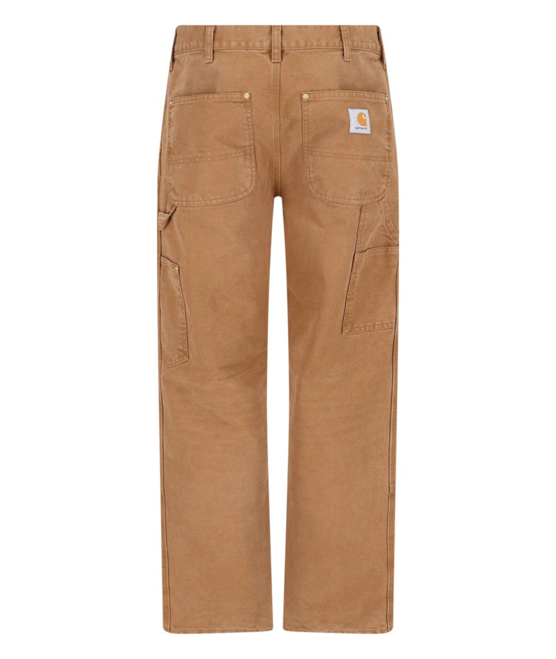 CARHARTT WIP Коричневые хлопковые прямые джинсы, фото 2