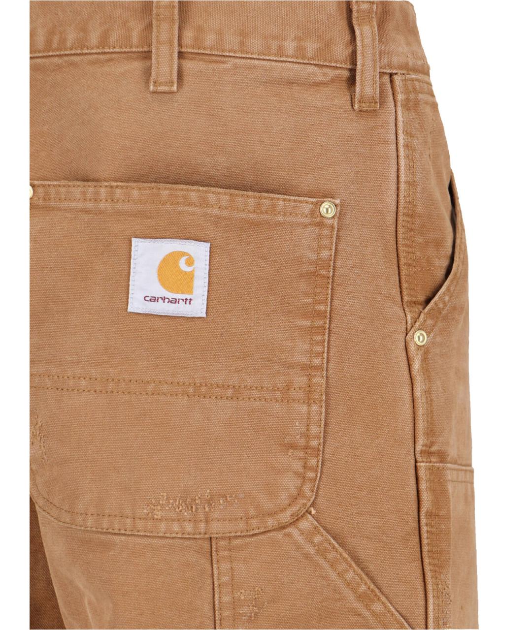 CARHARTT WIP Коричневые хлопковые прямые джинсы, фото 4