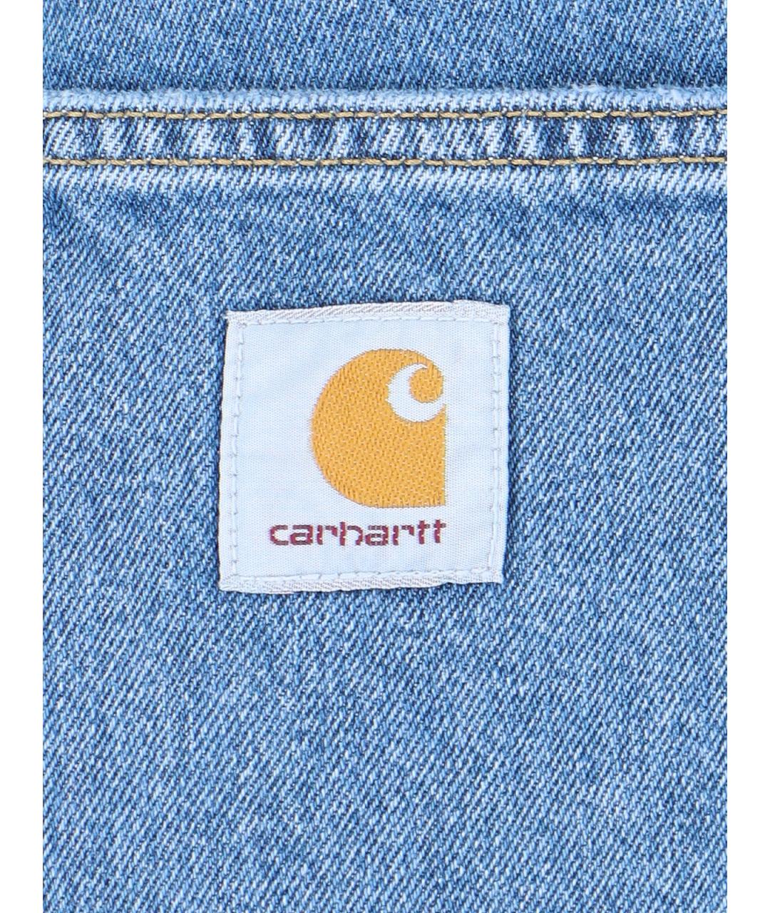 CARHARTT WIP Синие хлопковые прямые джинсы, фото 5