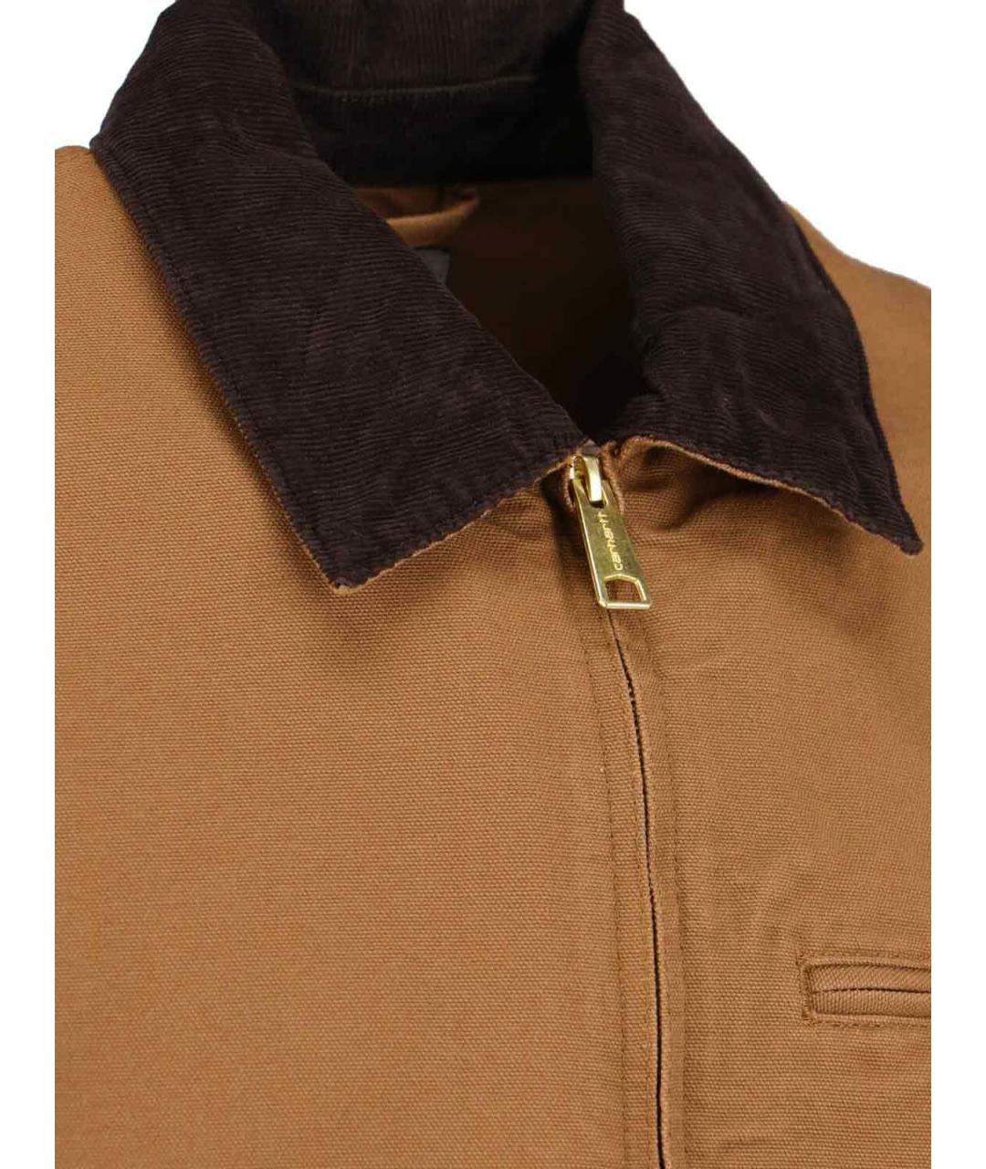 CARHARTT WIP Коричневая хлопковая куртка, фото 4