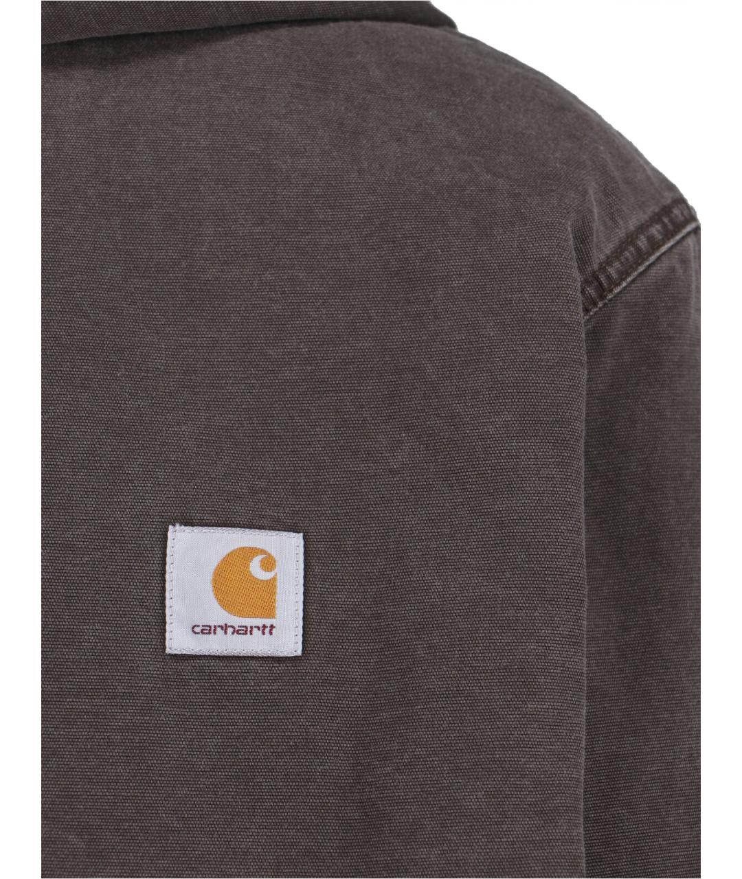 CARHARTT WIP Коричневая хлопковая куртка, фото 4