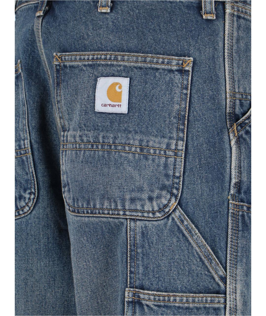 CARHARTT WIP Синие хлопковые прямые джинсы, фото 4