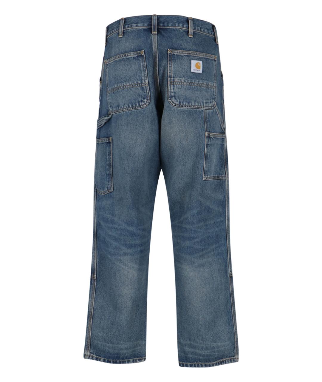 CARHARTT WIP Синие хлопковые прямые джинсы, фото 2