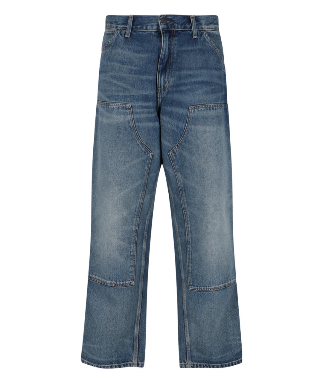 CARHARTT WIP Синие хлопковые прямые джинсы, фото 1