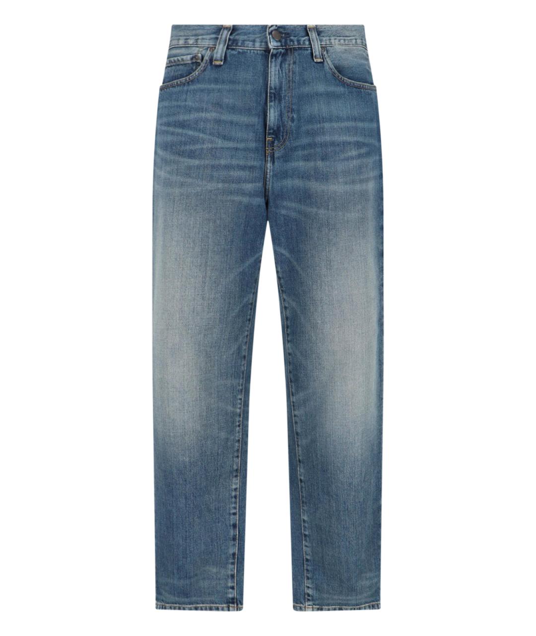 CARHARTT WIP Синие хлопковые прямые джинсы, фото 1