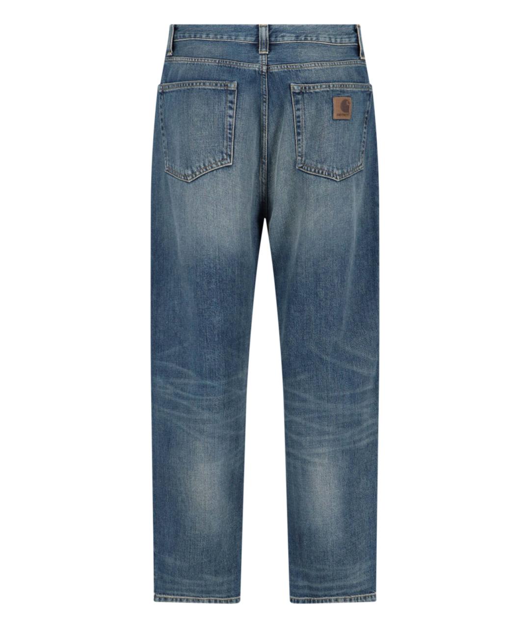 CARHARTT WIP Синие хлопковые прямые джинсы, фото 2