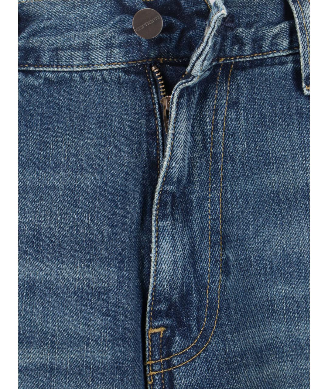 CARHARTT WIP Синие хлопковые прямые джинсы, фото 5