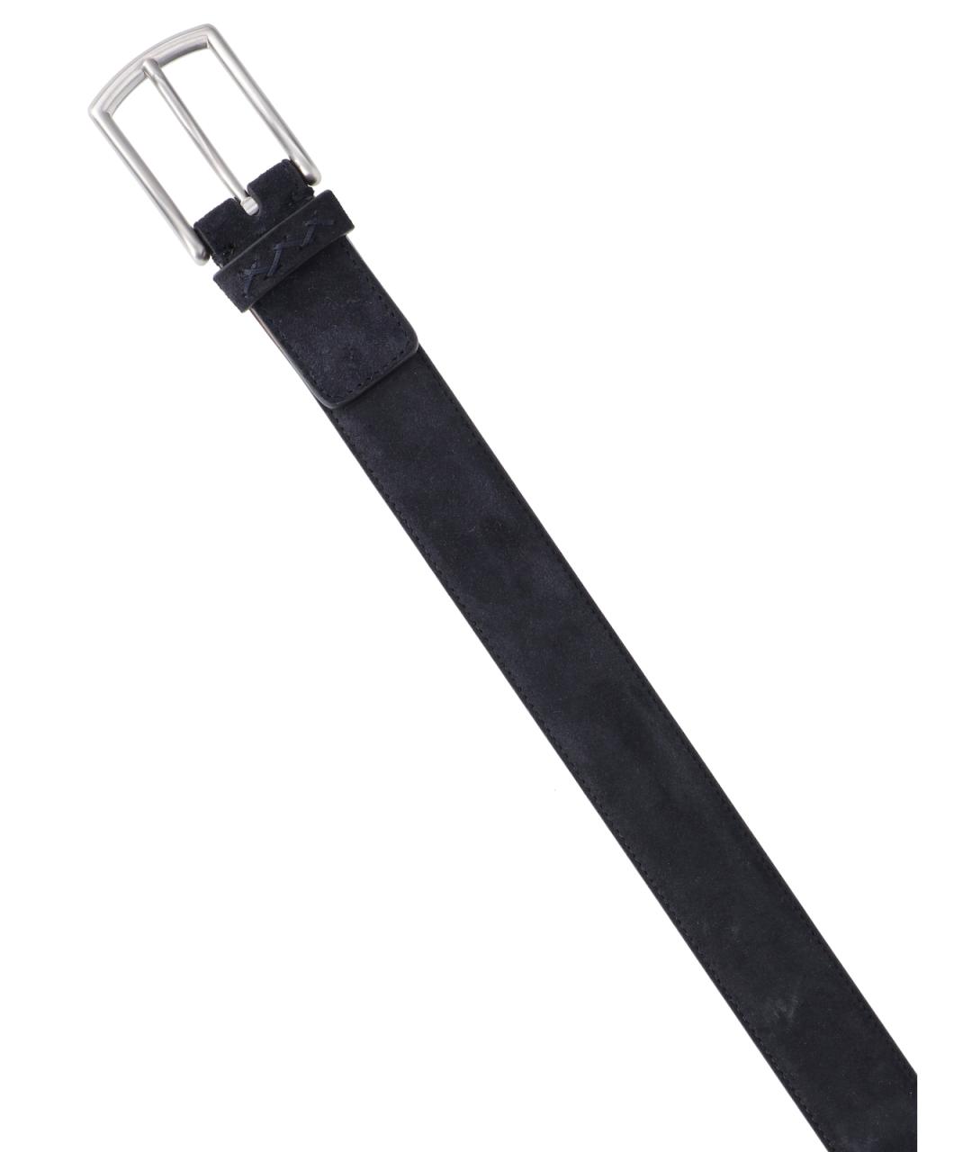 ZEGNA Темно-синий замшевый ремень, фото 3