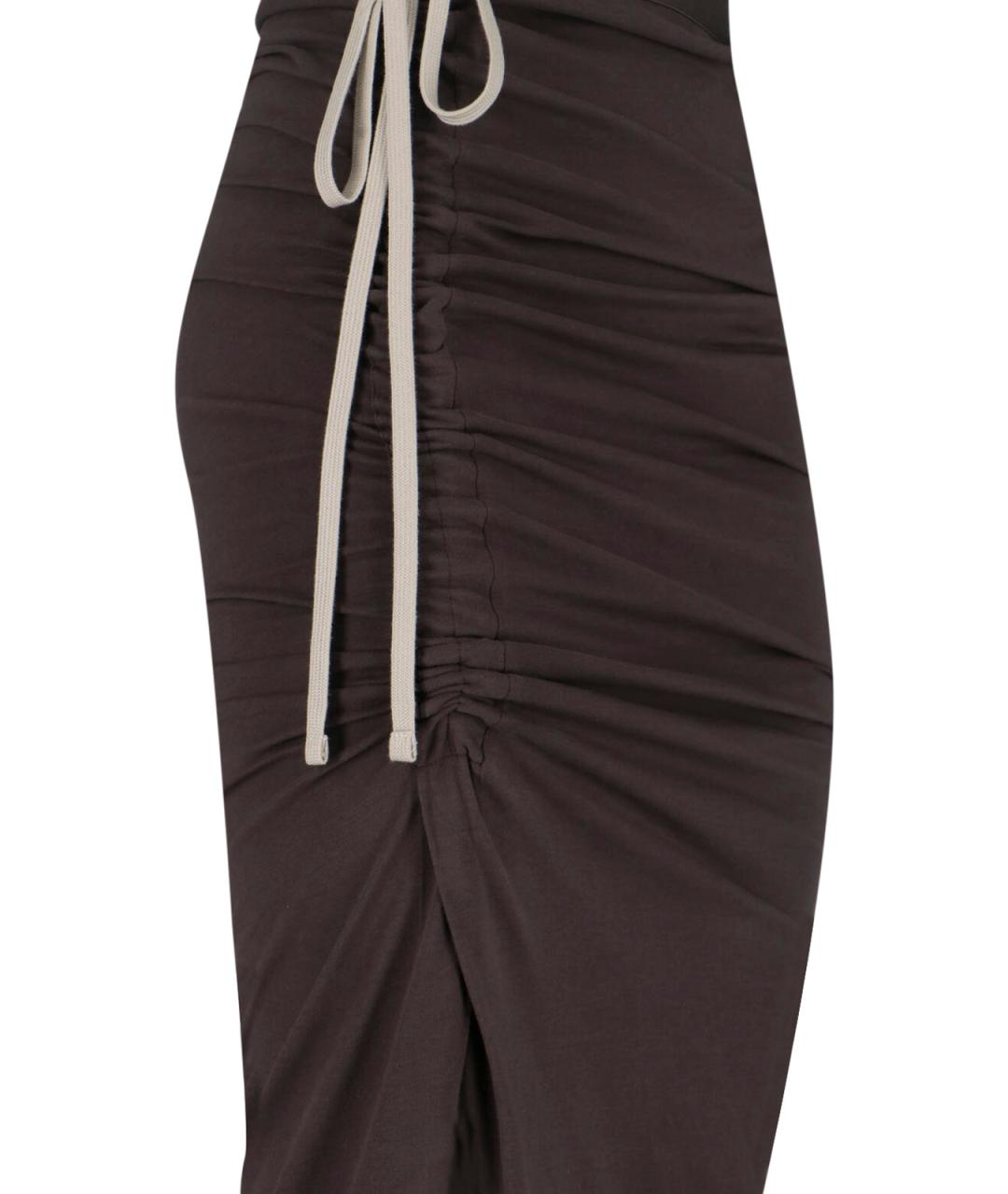 MONCLER Коричневая хлопковая юбка макси, фото 4