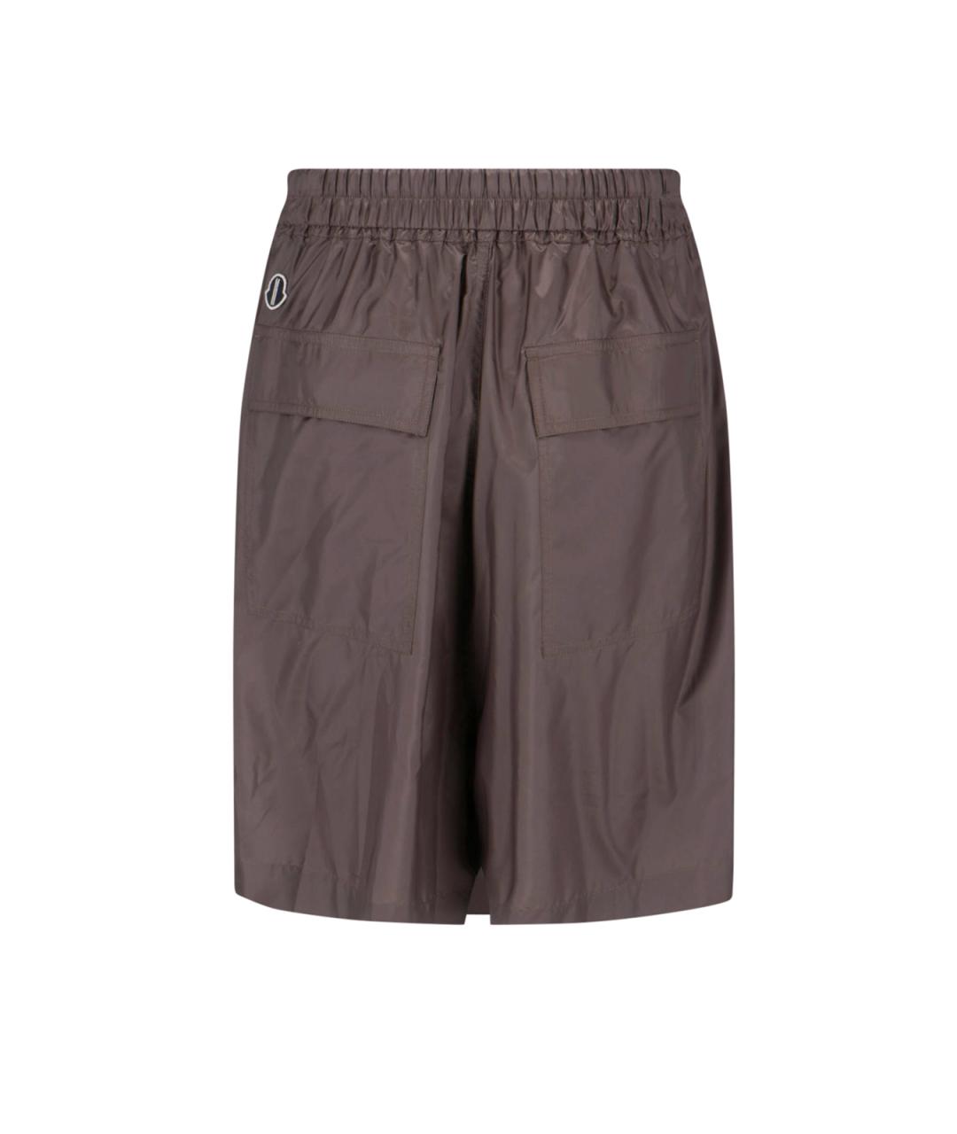 MONCLER Коричневые полиэстеровые шорты, фото 2