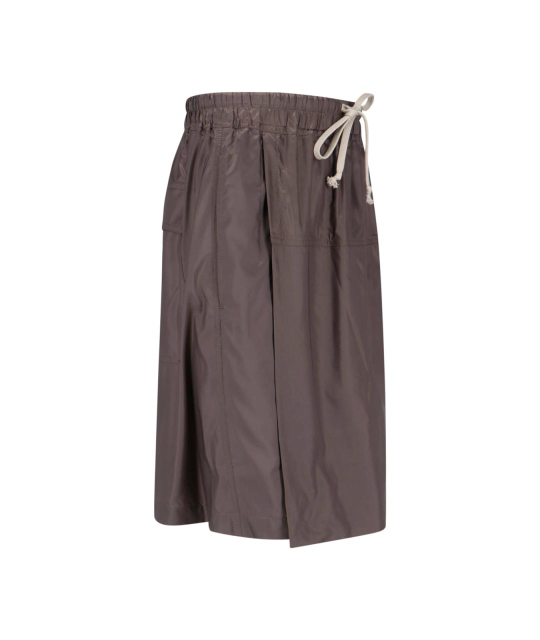 MONCLER Коричневые полиэстеровые шорты, фото 3