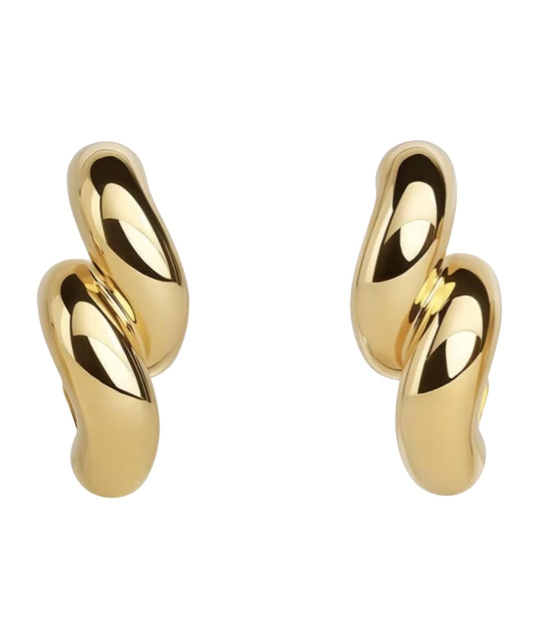 ALAIA Золотые металлические серьги, фото 1