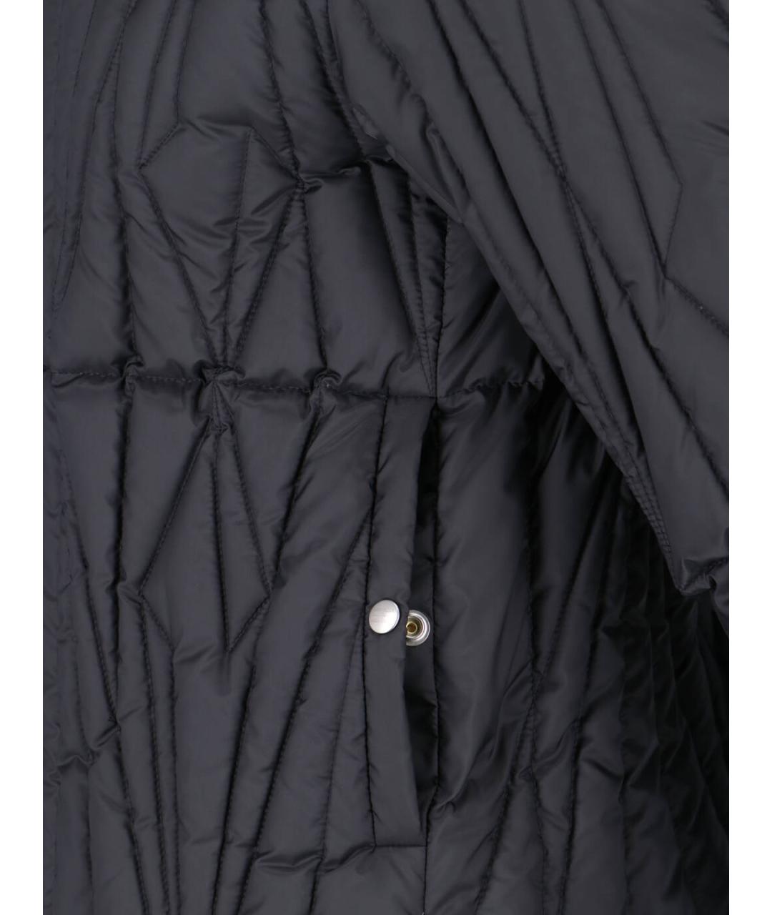 MONCLER Черный полиэстеровый пуховик, фото 4