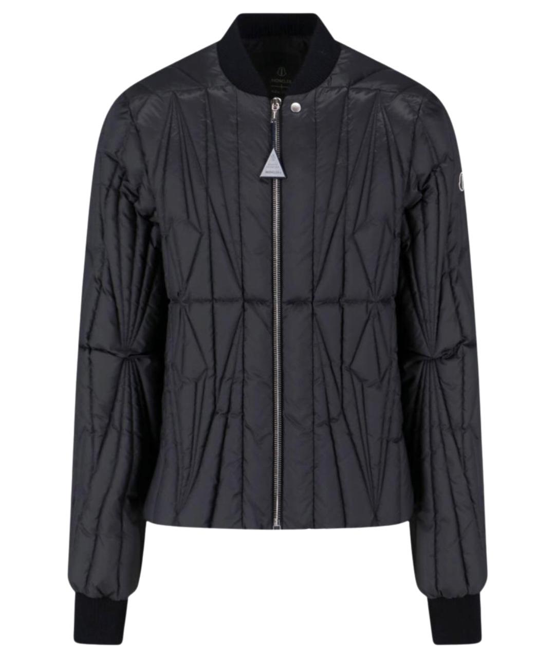 MONCLER Черный полиэстеровый пуховик, фото 1