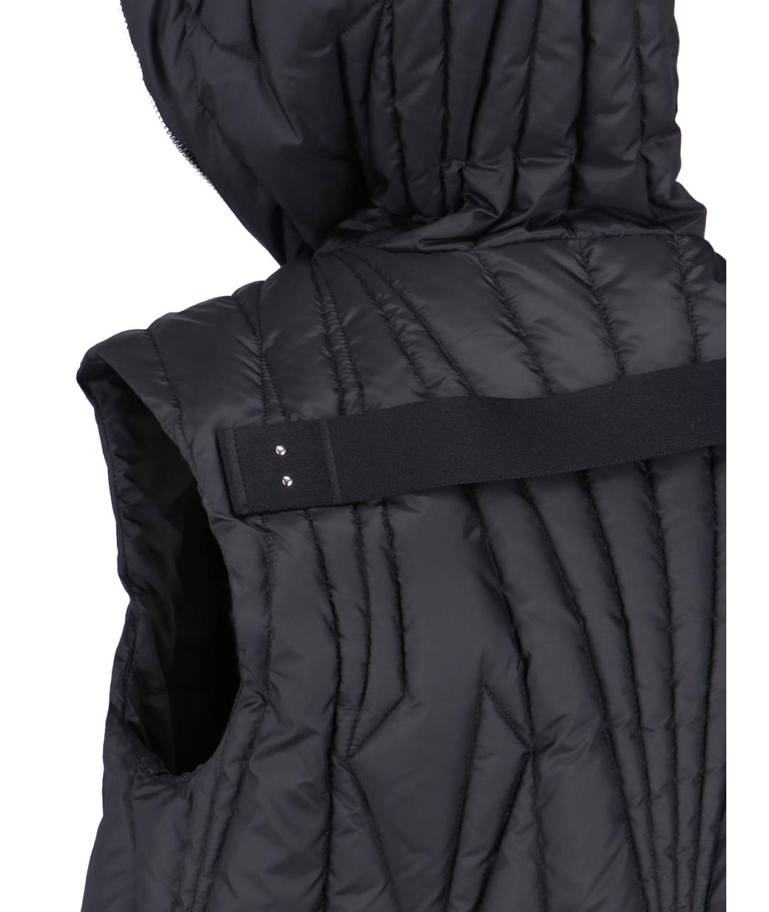MONCLER Черный полиэстеровый жилет, фото 3