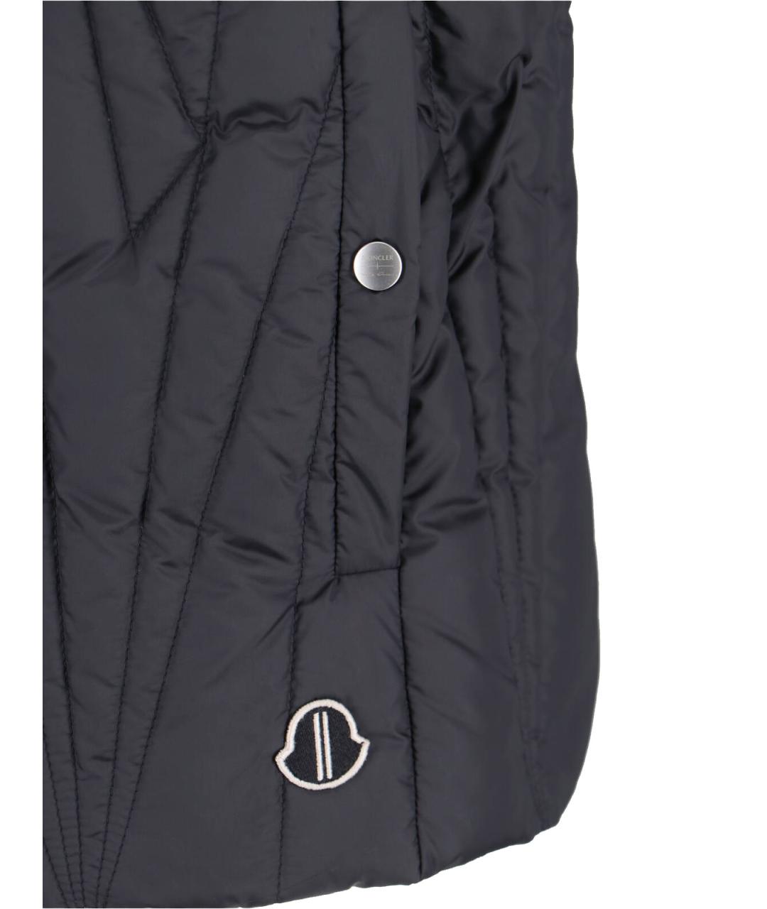 MONCLER Черный полиэстеровый жилет, фото 4