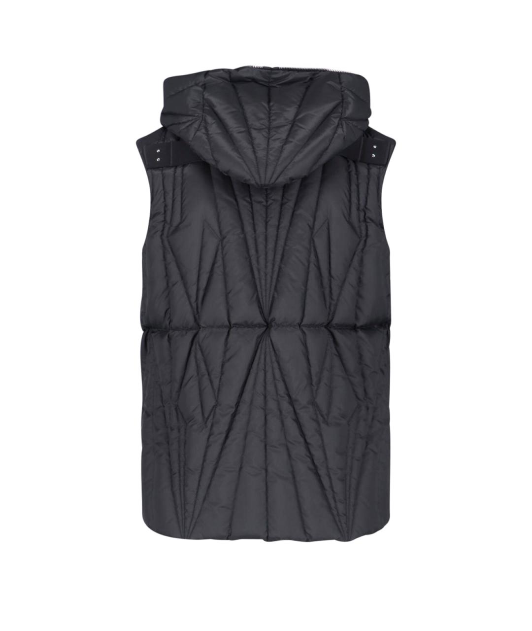 MONCLER Черный полиэстеровый жилет, фото 2