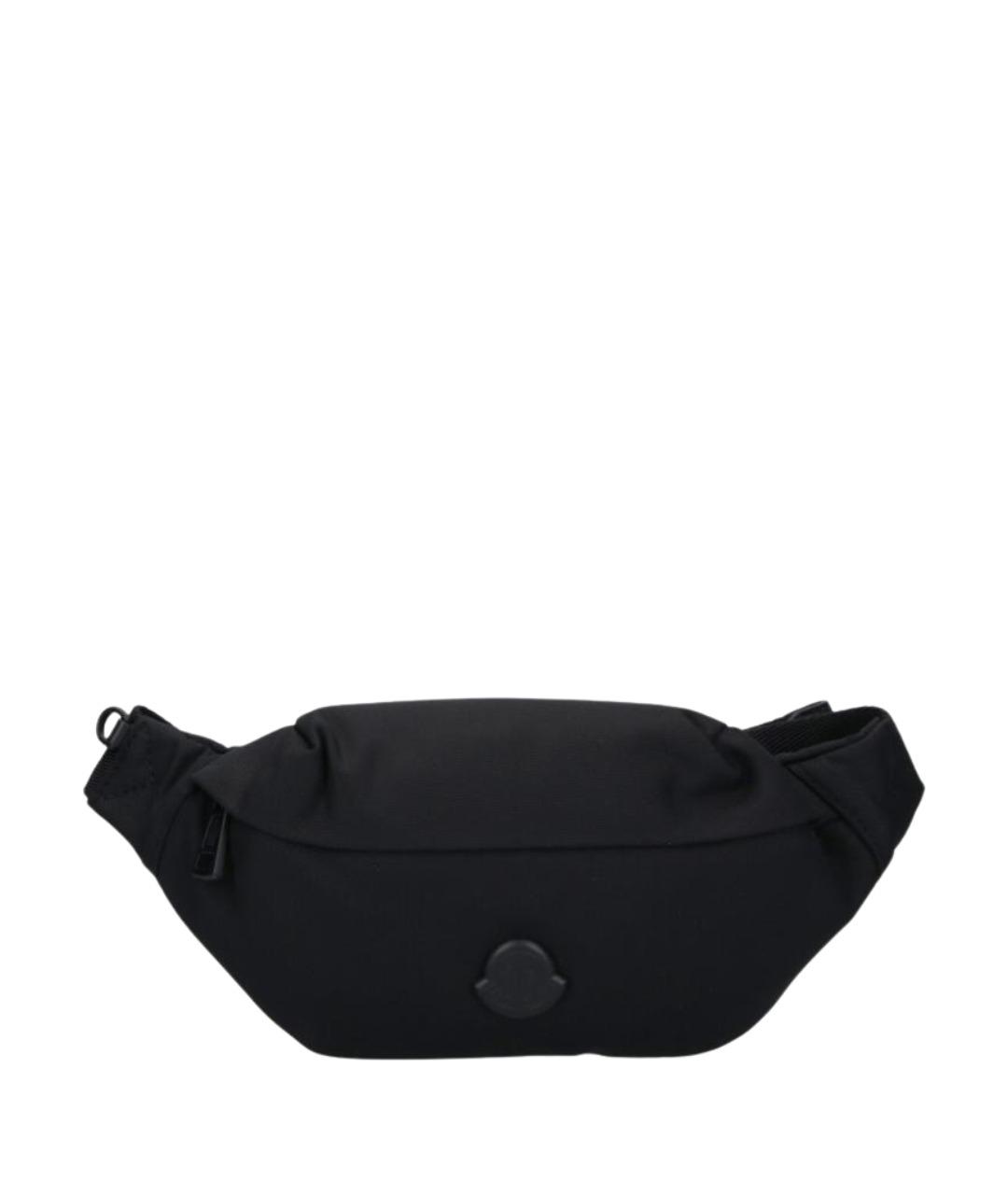 MONCLER Черная тканевая поясная сумка, фото 1