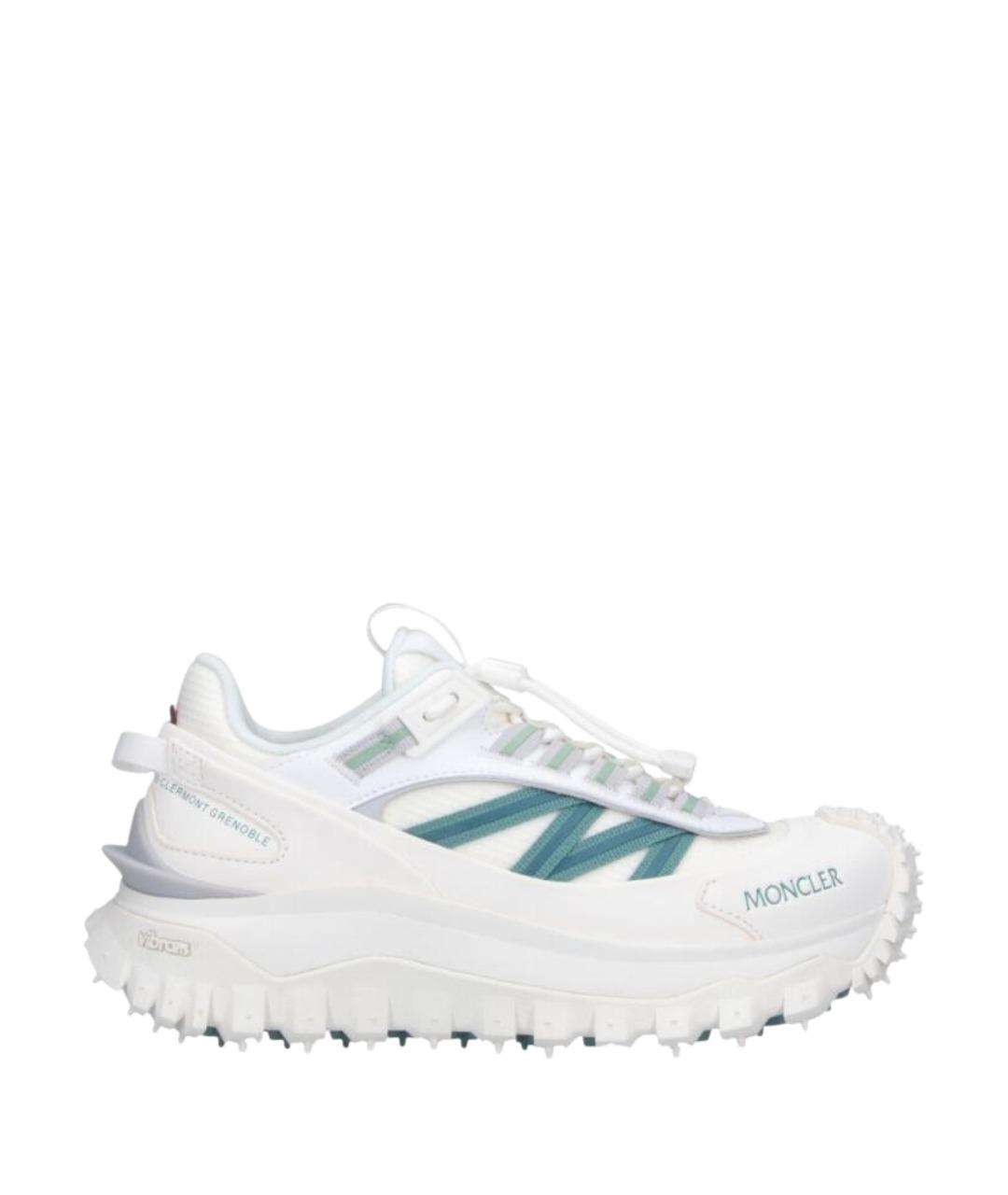 MONCLER Белые текстильные кроссовки, фото 1