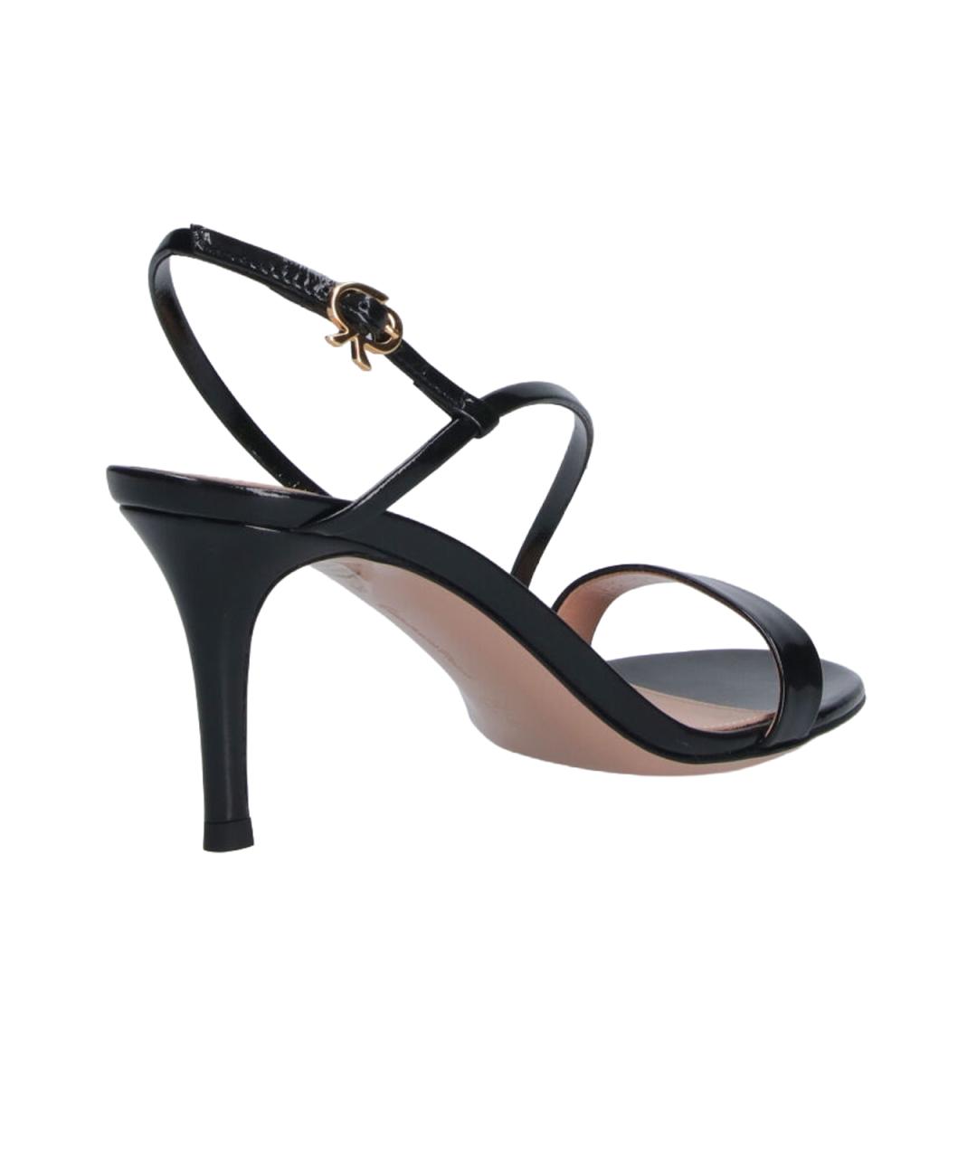 GIANVITO ROSSI Черные кожаные босоножки, фото 4