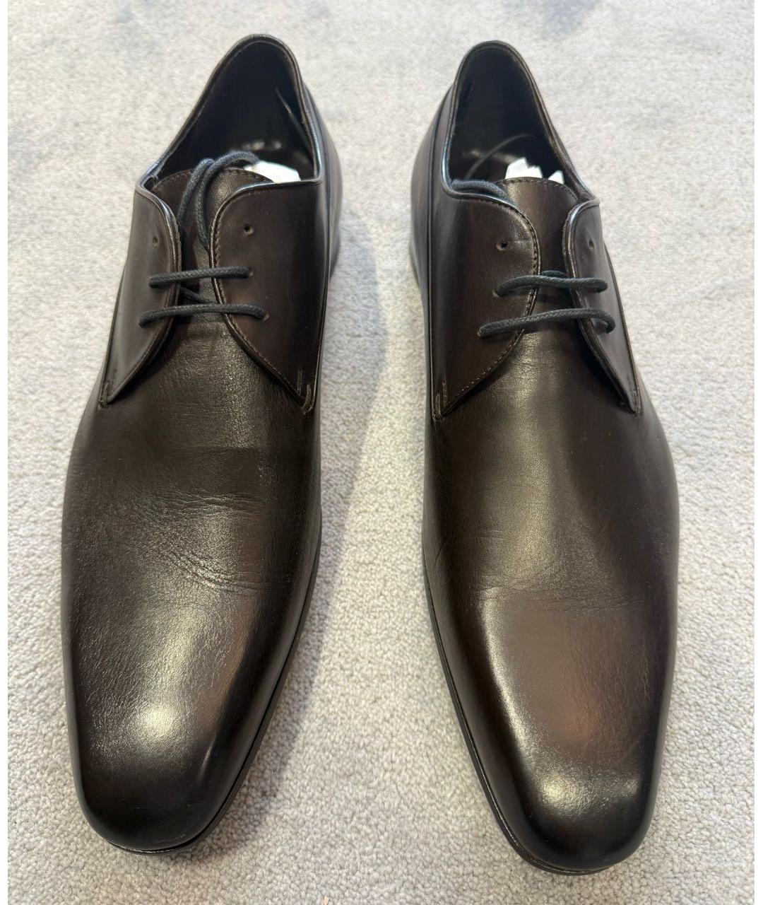 GUCCI Коричневые кожаные туфли, фото 2