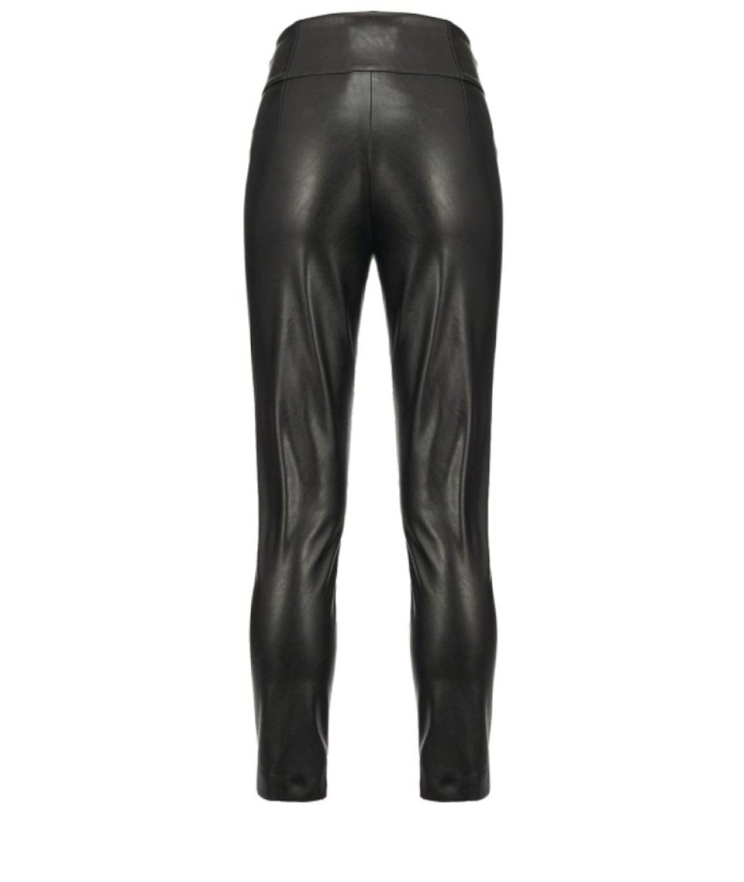 PINKO Черные полиэстеровые брюки узкие, фото 2