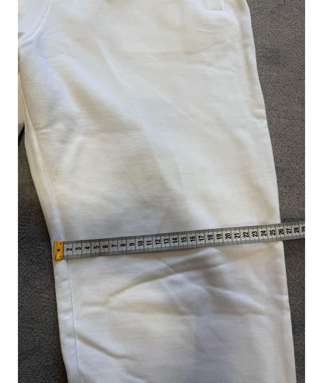 DOLCE&GABBANA Белые хлопко-эластановые повседневные брюки, фото 7