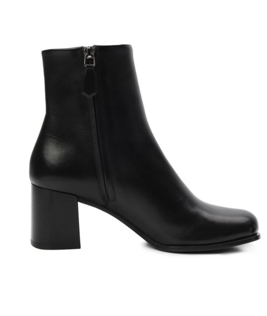 PRADA Черные кожаные ботильоны, фото 5