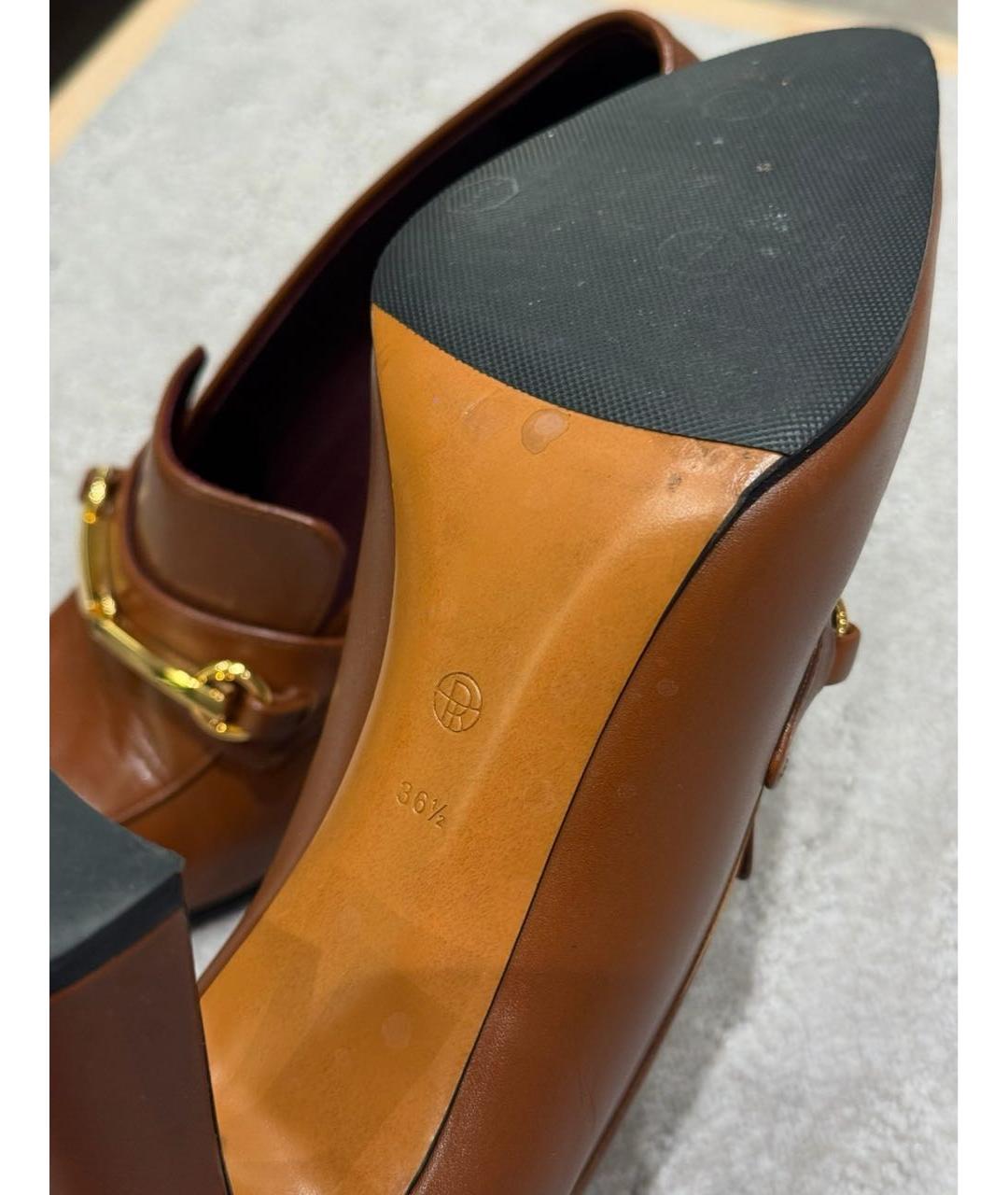 THE ROW Коричневые кожаные туфли, фото 5