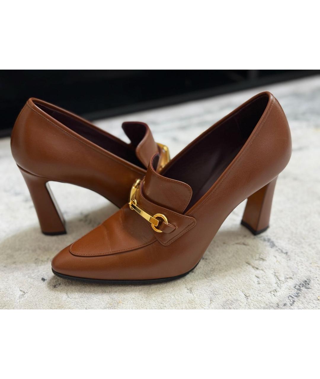 THE ROW Коричневые кожаные туфли, фото 3