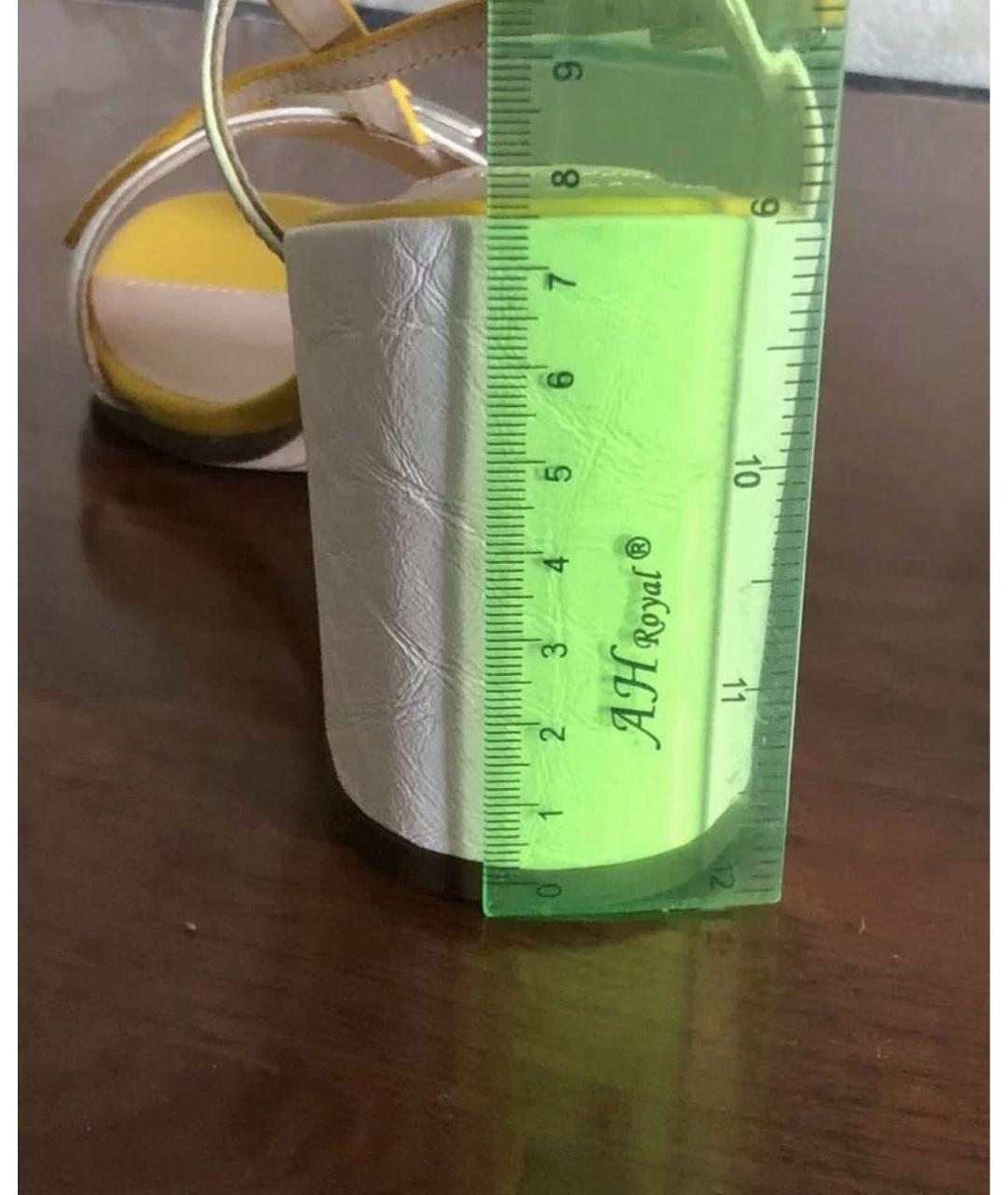 rodo Желтые кожаные босоножки, фото 4