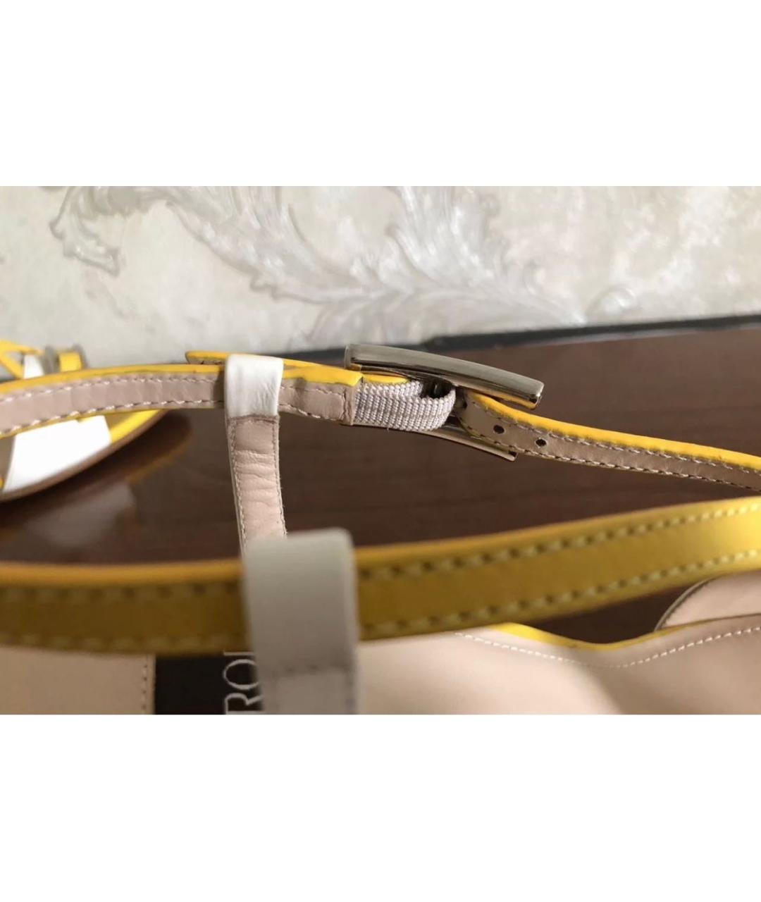 rodo Желтые кожаные босоножки, фото 6