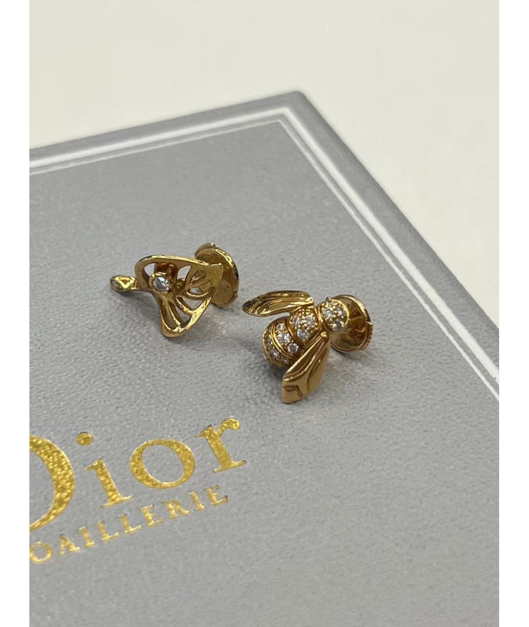 CHRISTIAN DIOR Золотые серьги из розового золота, фото 5