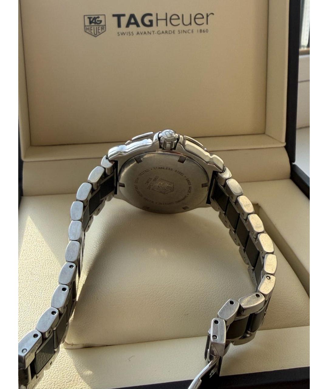 TAG HEUER Черные металлические часы, фото 2