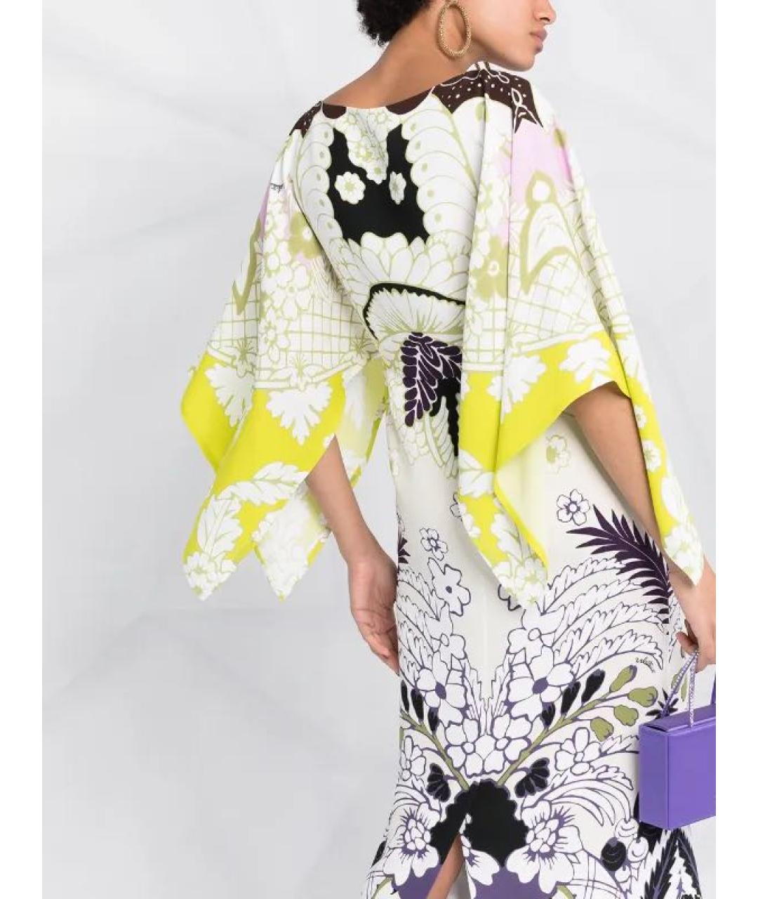 VALENTINO Мульти шелковое повседневное платье, фото 6