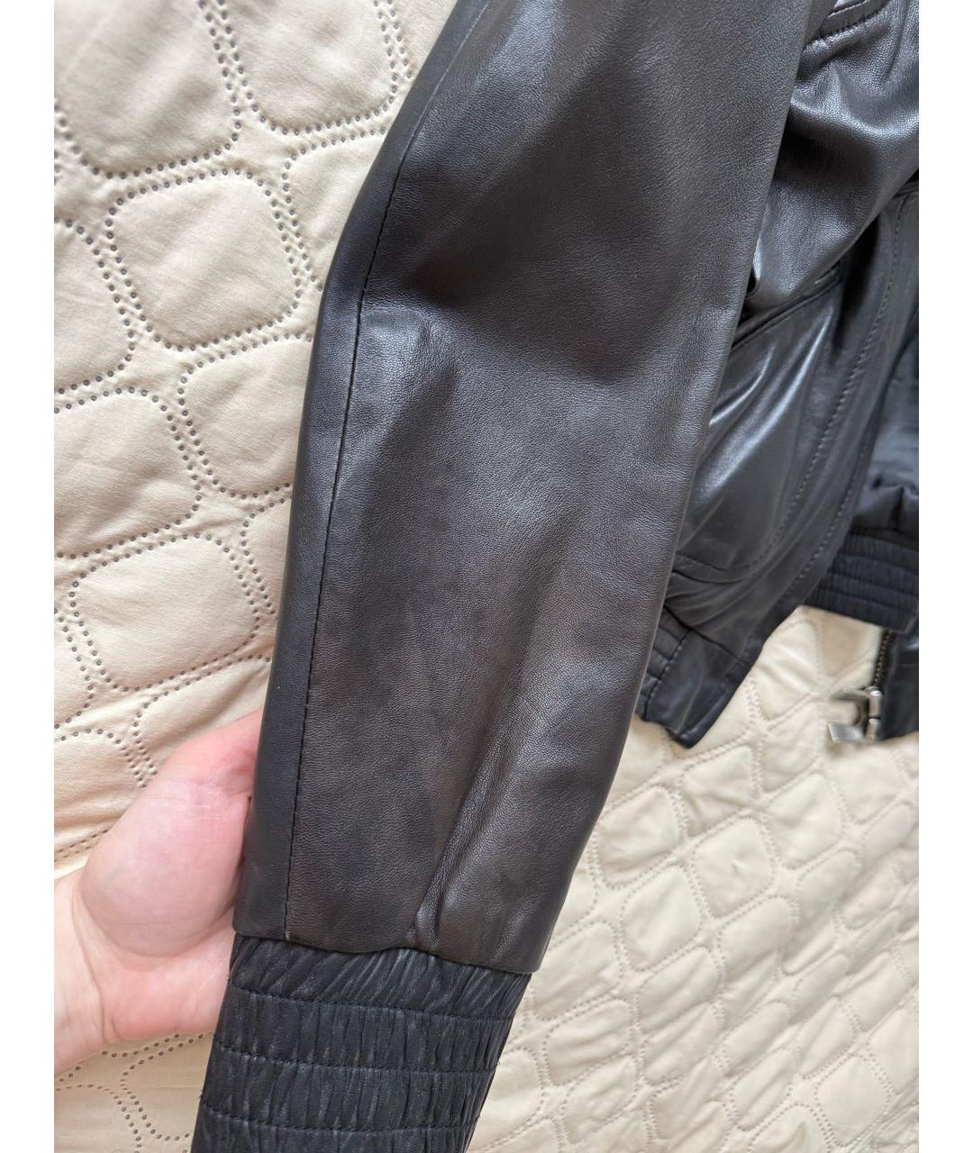 ALEXANDER MCQUEEN Черная кожаная куртка, фото 4